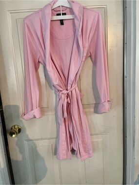 Lauren Ralph Lauren Pink Tie-Waist Robe with Matching Tank
